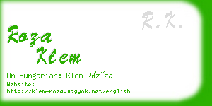 roza klem business card